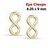 14K Gold Filled Eye Clasps 4.25x9 mm, (GF-JR18-E)